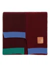 Loewe Ribbed Asymmetric Scarf In Burgundy