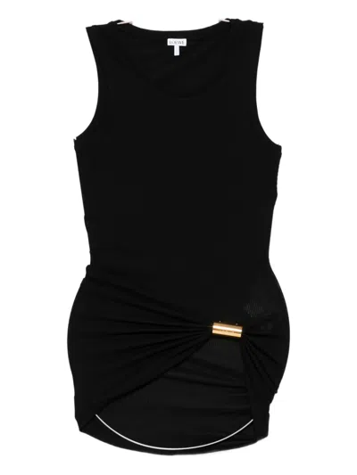 Loewe Ribbed Clasp-detail Top In Black