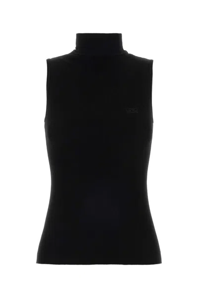 Loewe Ribbed Knit Tank Top In Black