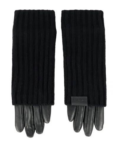 Loewe Gerippte Handschuhe Aus Leder In Black