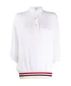 Loewe Ribbed Trim Polo Shirt In White