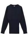 Loewe Ribbed Wool Long Sweater In Blue