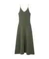 Loewe Ribbed Wool Mid-length Dress In Green
