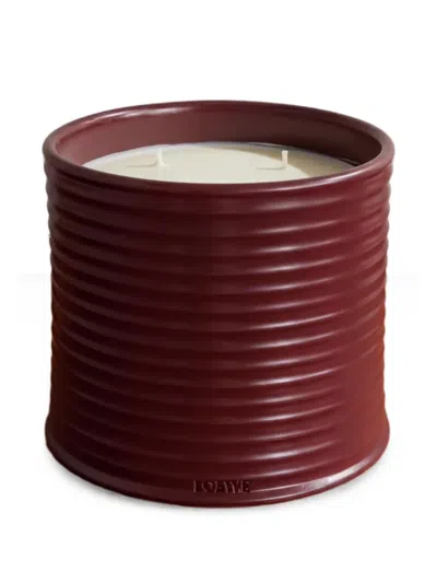 Loewe Ribbed-effect Candle In Red