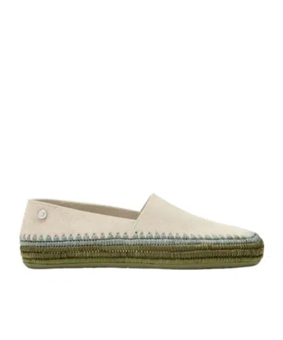 Loewe Rio Slipper In Suede And Raffia