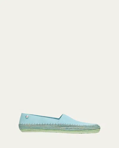 Loewe Rio Suede Espadrilles In Light Blue