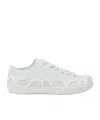Loewe Woman White Nubuk Rise Sneakers In White