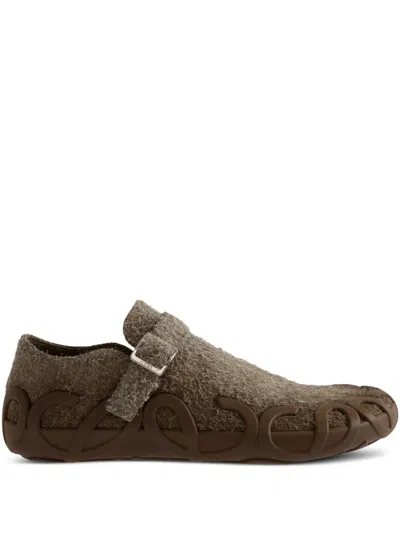 Loewe Rise Loafers In Brown