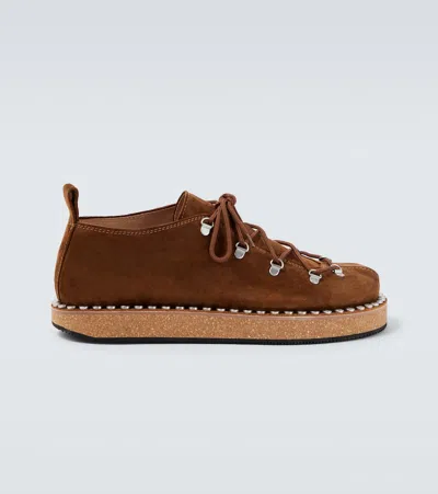 LOEWE RIVET STUDDED SUEDE SHOES