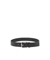 Loewe Roller Curve Belt In Supple Grained Calfskin In Black
