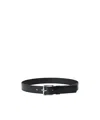 Loewe Roller Curve Belt In Shiny Sleek Calfskin In Black