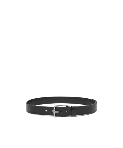 Loewe Roller Curve Belt In Supple Grained Calfskin In Black