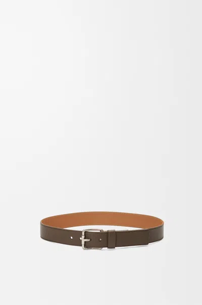 Loewe Leather Logo Buckle Belt In Brown