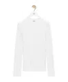 Loewe Round Collar And Long-sleeved T-shirt In White