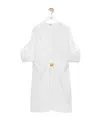 Loewe Womens Optic White Pebble Short-sleeved Cotton Mini Dress In White