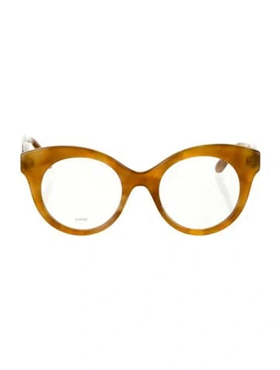 Pre-owned Loewe Round Eyeglasses In Neutral