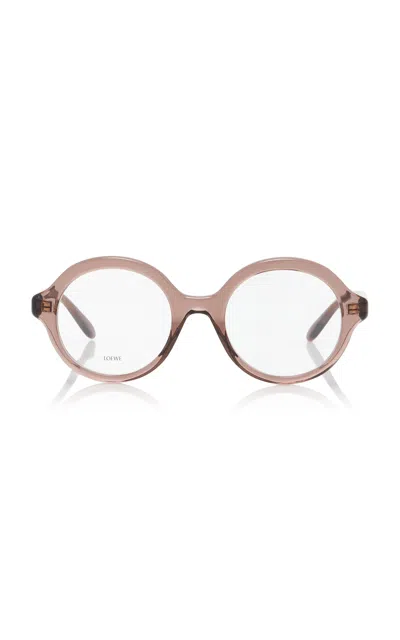 Loewe Round-frame Acetate Glasses In Brown