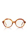 Loewe Round-frame Acetate Glasses In Brown
