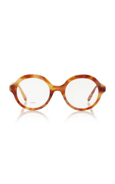 Loewe Round-frame Acetate Glasses In Brown