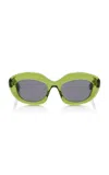 Loewe Round-frame Acetate Sunglasses In Green
