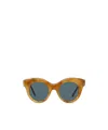 Loewe Curvy 49mm Small Round Sunglasses In Green