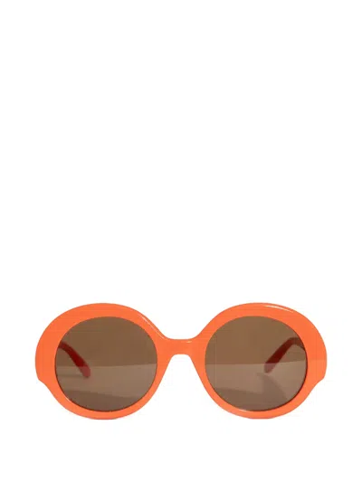 Loewe Round-frame Sunglasses In Orange