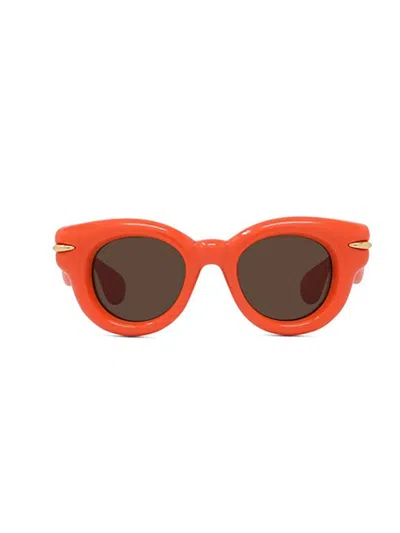 Loewe Round Frame Sunglasses In Red
