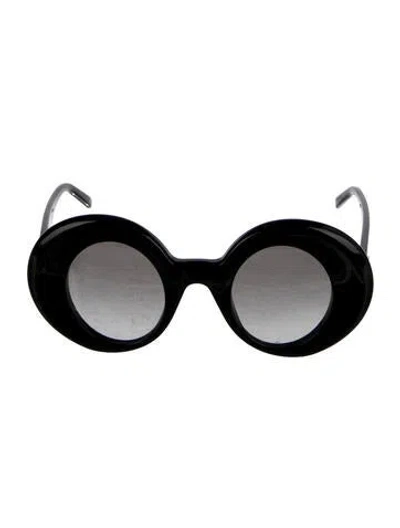 Pre-owned Loewe Round Gradient Sunglasses In Black