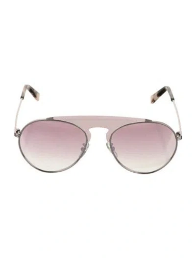 Pre-owned Loewe Round Gradient Sunglasses W/ Tags In Silver