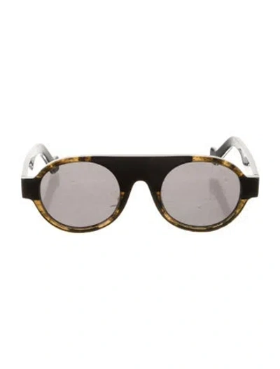 Pre-owned Loewe Round Mirrored Sunglasses In Multi