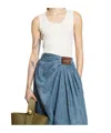 Loewe Anagram Tank Top In Silk In White