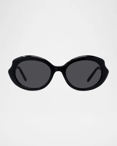 LOEWE ROUND SLIM ACETATE SUNGLASSES