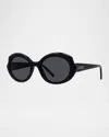 LOEWE ROUND SLIM ACETATE SUNGLASSES