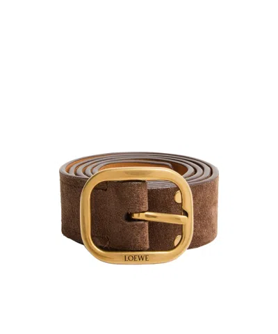 Loewe Round Soft Rivet Belt In Brown