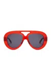 Loewe Aviator Frame Sunglasses In Red