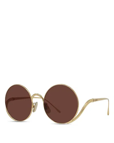 Loewe Round Sunglasses, 50mm In Burgundy