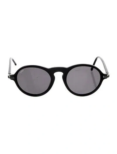 Pre-owned Loewe Round Tinted Sunglasses In Black