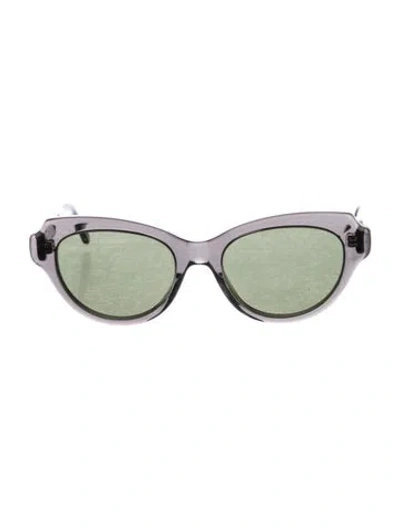 Pre-owned Loewe Round Tinted Sunglasses In Brown
