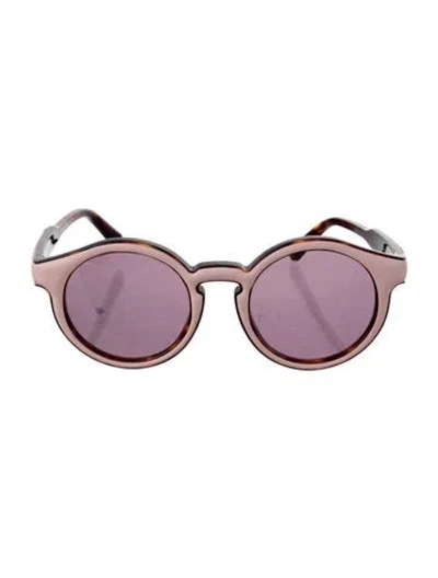 Pre-owned Loewe Round Tinted Sunglasses In Pink