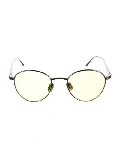 Pre-owned Loewe Round Tinted Sunglasses In Silver