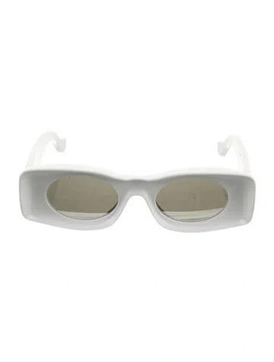 Pre-owned Loewe Round Tinted Sunglasses In White