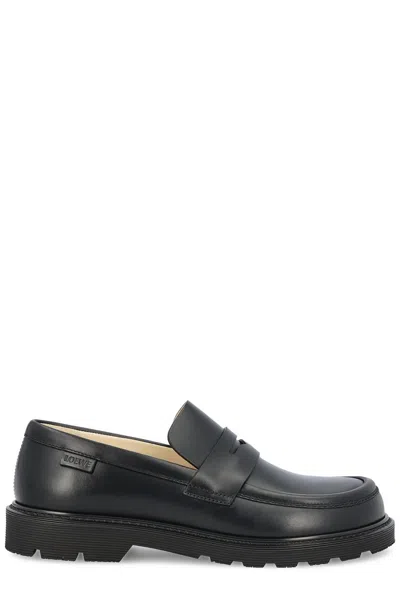 Loewe Round-toe Blaze Loafers In Black
