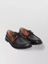 Loewe Sculpted Black Leather Shoes With Brown Accents