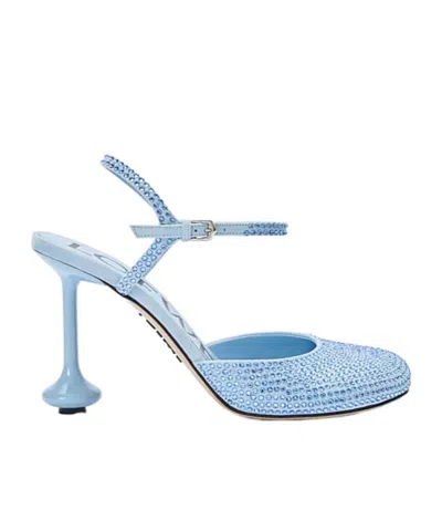 Loewe Round Toe High Heel Sandals In Blue