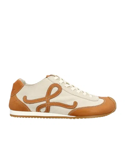 Loewe Round Toe Sneakers In Brown