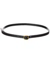 Loewe Rounded Leather Belt In Black