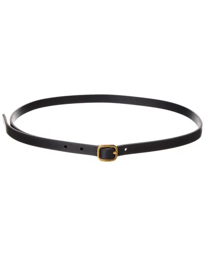 Loewe Rounded Leather Belt In Black