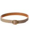 Loewe Rounded Leather Belt In Neutral
