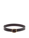 Loewe Dark Brown Leather Belt Women In Brown