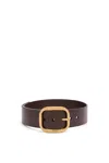 Loewe Rounded Soft Belt In Classic Calfskin In Brown